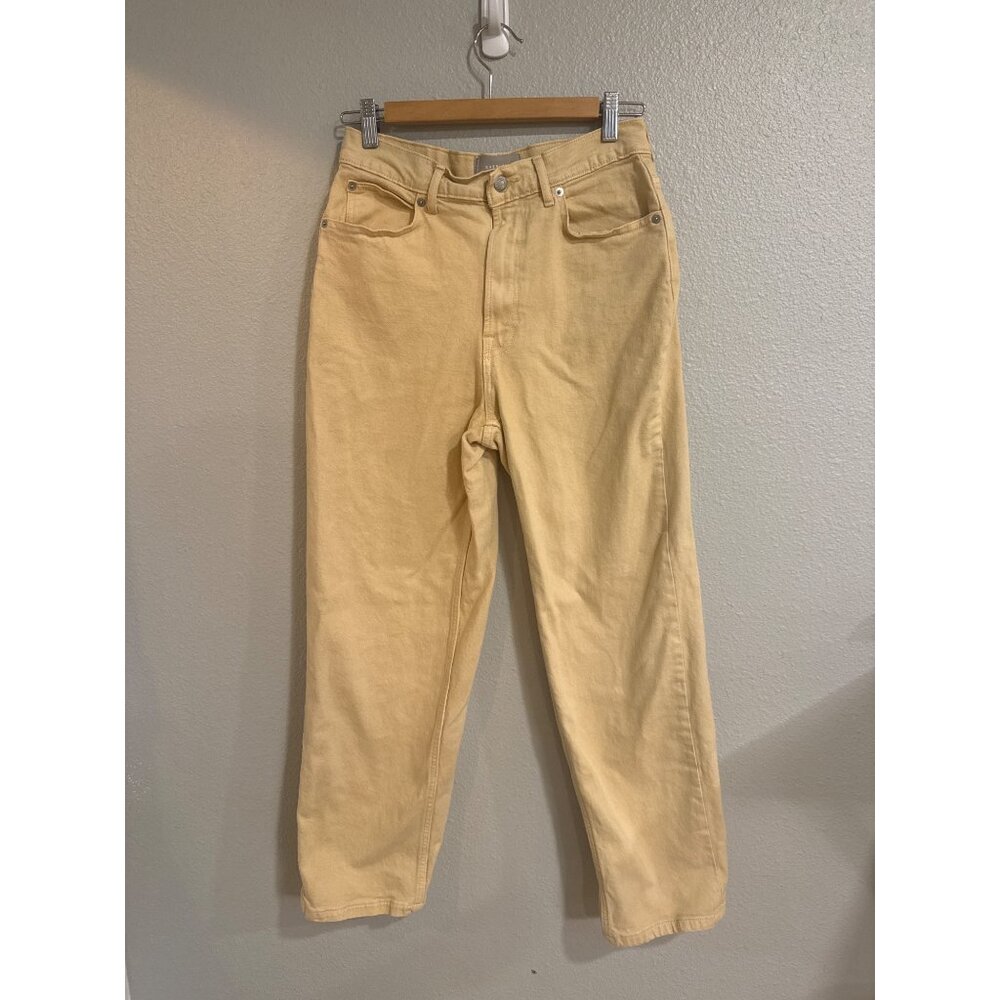 Everlane The Way-High Jean Women 27 Tall Yellow Organic Cotton Straight Leg